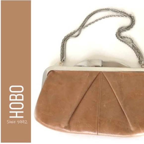 HOBO Handbags - HOBO HAYWARD TAN LEATHER CHAIN WALLET CLUTCH